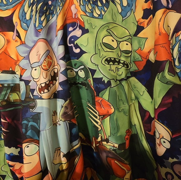 EUC Rick and Morty Pickle Rick 90% Polyester Hoodie XXL - Picture 2 of 4